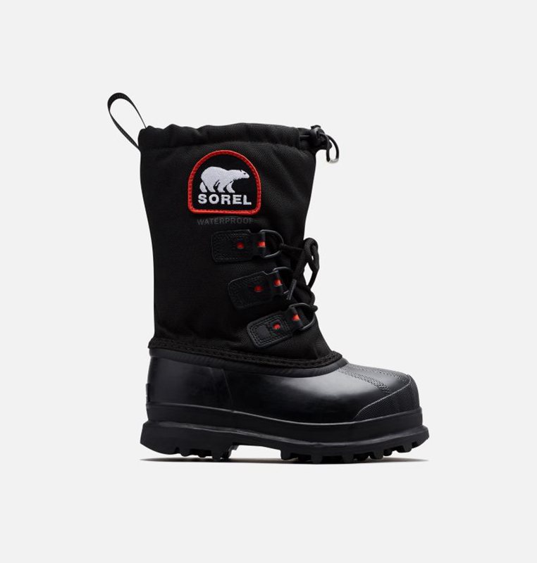 Sorel Çocuk Youth Glacier™ Xt - Kar Botu Siyah/Kırmızı - 752-UPBCWQ